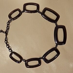 Geometric Chocolate Colored Necklace